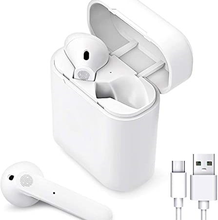 Cuffie Bluetooth,Auricolari Bluetooth con Stereo HiFi,Cuffie Wireless Sport con Ricarica Rapida USB, Stereo Auricolari Wireless con Microfono per iOS Android Smartphone PC,IPX7 Impermeabili