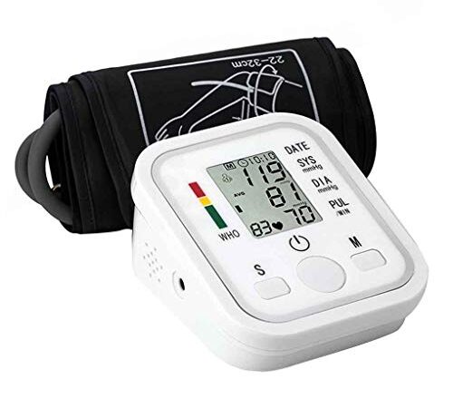 B-black® Misuratore pressione LCD digitale automatico di pressione sanguigna del polso del monitor di battimento di cuore frequenza del polso del braccio Meter pulsometro