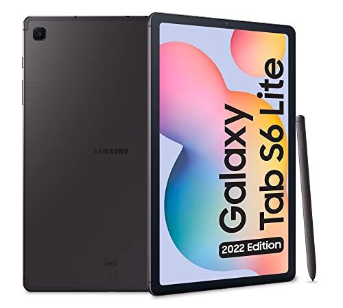 Samsung Galaxy Tab S6 Lite (2022) Tablet, S Pen, Touchscreen LCD TFT, Wi-Fi, RAM 4 GB, 64 GB espandibili, Batteria 7040 mAh, Android 12, Grigio (Oxford Gray), 10.4" [Versione italiana]