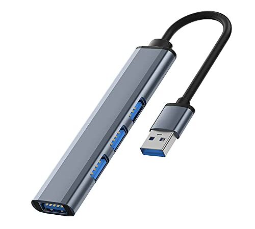 Hub USB Adattatore multipla porta USB 4 in 1 Con 1 porta USB 3.0 e 3 porte USB 2.0 per computer portatili Macbook Pro Windows e altri dispositivi con porte USB.
