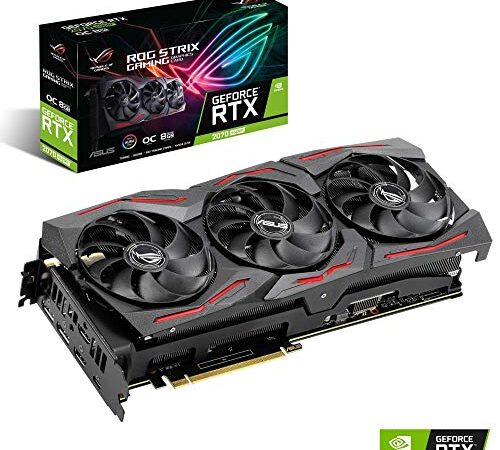 Asus ROG Strix GeForce RTX 2070 SUPER OC Edition 8 GB GDDR6, Scheda Video Gaming, LED RGB, Aura Sync e Dissipatore Triventola per Gaming, Alti Refresh Rate e VR