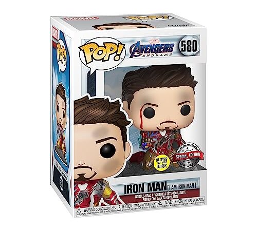 Funko Pop! Marvel: Marvel Avengers Endgame - I Am Iron Man - Metallico - Si Illumina Al Buio - Figura in Vinile da Collezione - Idea Regalo - Merchandising Ufficiale - Movies Fans