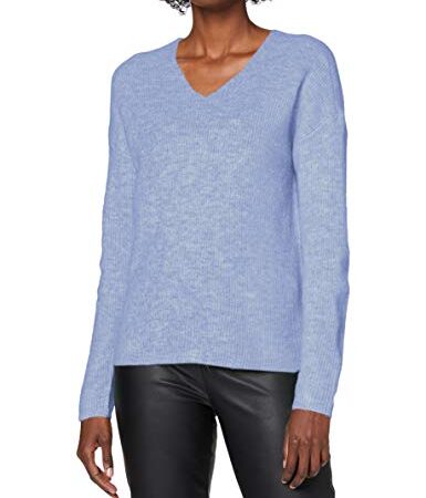 Only ONLCAMILLA V-Neck L/S Pullover Knt Noos Maglione, Skyway, S Donna